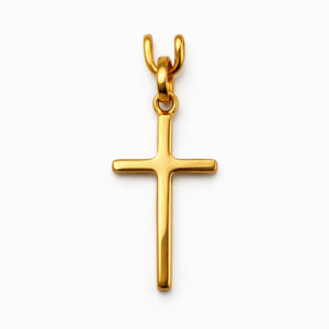 Cruz de oro colgante clásico joyería religiosa