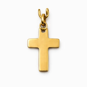 Cruz oro colgante clásico liso joyería religiosa oro